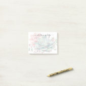 Niedlich rosa grüne Sukkulente Personalisiert Post Post-it Klebezettel (Auf Schreibtisch)