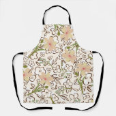 Niedlich rosa grünes Blumenmuster Botanisches Must Schürze (Vorderseite)