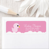 Niedlich rosa Gummi Ducky Rücksendeadresse (Insitu)