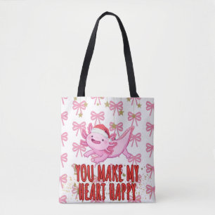 Niedlich rosa gürtelige axolotl tasche