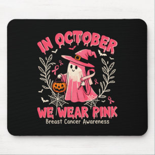 Niedlich rosa Halloween-Geist zur Unterstützung vo Mousepad