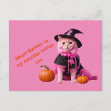 Niedlich-rosa Halloween-Katzenpaste