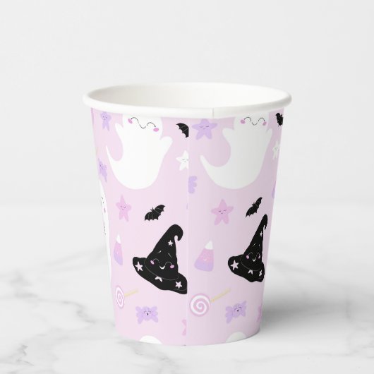 Niedlich-rosa Halloween Pappbecher (Rechts)