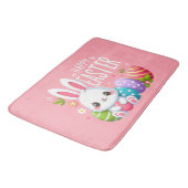 Niedlich, rosa Happy Ostersonne Badematte (Schrägansicht)