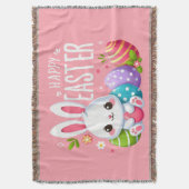 Niedlich, rosa Happy Ostersonne Decke (Vorderseite Vertikal)