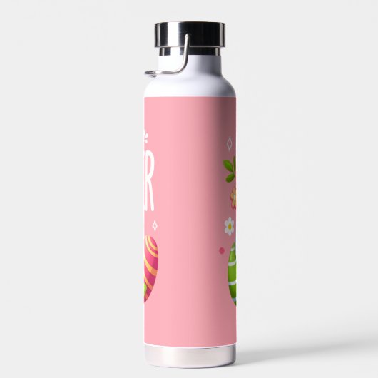 Niedlich, rosa Happy Ostersonne Trinkflasche (Rechts)