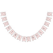 Niedlich rosa Herz-Girl's Rule Bunting Flags Wimpelkette (Alle)