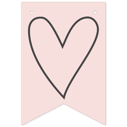 Niedlich rosa Herz-Girl's Rule Bunting Flags Wimpelkette (Zweite Fahne)