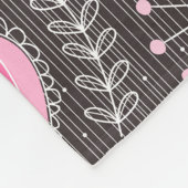 Niedlich rosa Herz und Blume Mama Hund FotoCollage Fleecedecke (Ecke)