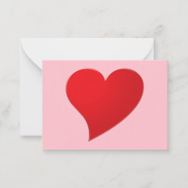 Niedlich rosa Herzklopfe Moderne Valentinstag-Kart Mitteilungskarte