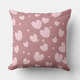 Niedlich rosa Herzklopfen Kissen