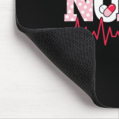 Niedlich rosa Herzklopfen Mousepad (Ecke)