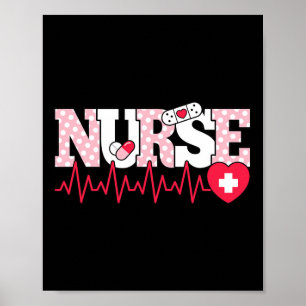 Niedlich rosa Herzklopfen Poster