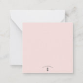 Niedlich rosa Herzklopfen Valentinstag Mitteilungskarte (Rückseite)