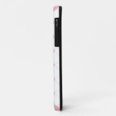 Niedlich rosa Herzmuster Weißer benutzerdefinierba Case-Mate iPhone Hülle (Hinten/Links)