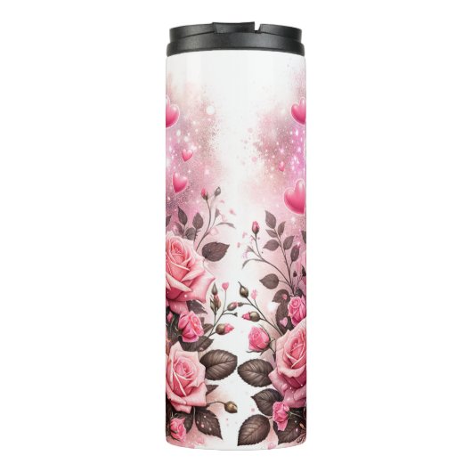 Niedlich-rosa-Highland-Kuh-Thermal-Tumbler Thermosbecher (Rückseite)