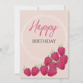 Niedlich-rosa Himbeeren Aquarellbilder Karte (Vorderseite)