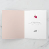 Niedlich-rosa Himbeeren Aquarellbilder Karte (Innenseite)