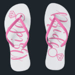 Niedlich rosa Hochzeitsfeier Badesandalen<br><div class="desc">Niedliche rosa Braut flip Flops für Braut zu sein,  großartige Brautparty Geschenke.</div>