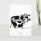 Niedlich rosa Hof Schwein. Got Kuchen? Yummy Birth Karte (Rückseite)