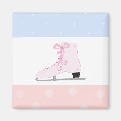 Niedlich rosa Ice Skate Magnet (Vorne)