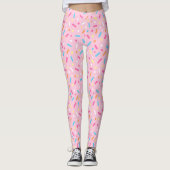Niedlich rosa Icing mit Sprinklen Donut Leggings (Vorderseite)