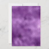 Niedlich-rosa-irisierende Einhorn-Imitate Glitzer- Einladung (Rückseite)