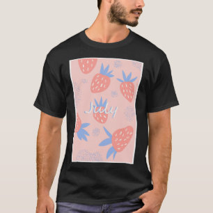 Niedlich Rosa Juli Erdbeere Frische Früchte Berry T-Shirt