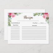 Niedlich rosa Kaktus Rezept-Karte Postkarte (Vorne/Hinten)