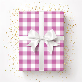 Niedlich rosa Kariertes Muster Geschenkpapier