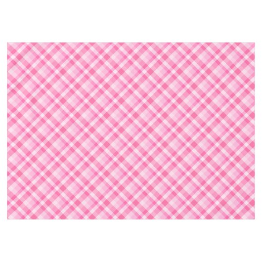 Niedlich rosa, Kariertes Muster - Tablette Tischdecke (Vorderseite (Horizontal))