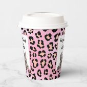 Niedlich rosa Katzenkatze Geburtstagspackung Pappbecher (Links)