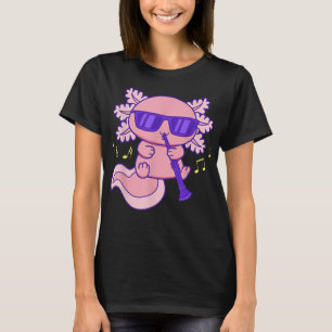 Niedlich-rosa Kawaii Axolotl mit Brille, die Klar T-Shirt