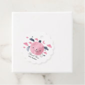 niedlich-rosa-kleine Pumkini Geburtstagseinladunge Geschenkanhänger (Beispiel)