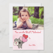 Niedlich rosa Koala Foto Kinder Klassenzimmer Vale Feiertagskarte (Vorderseite)