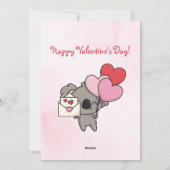 Niedlich rosa Koala Foto Kinder Klassenzimmer Vale Feiertagskarte (Rückseite)