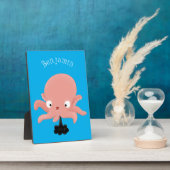 Niedlich-rosa-Kraken-Cartoon-Spaß Fotoplatte (Seite)