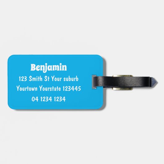 Niedlich-rosa-Kraken-Cartoon-Spaß Gepäckanhänger (Rückseite horizontal)