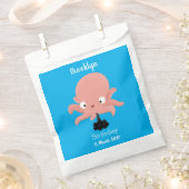 Niedlich-rosa-Kraken-Cartoon-Spaß Geschenktütchen (Ausgeschnitten)