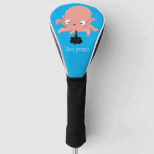 Niedlich-rosa-Kraken-Cartoon-Spaß Golf Headcover