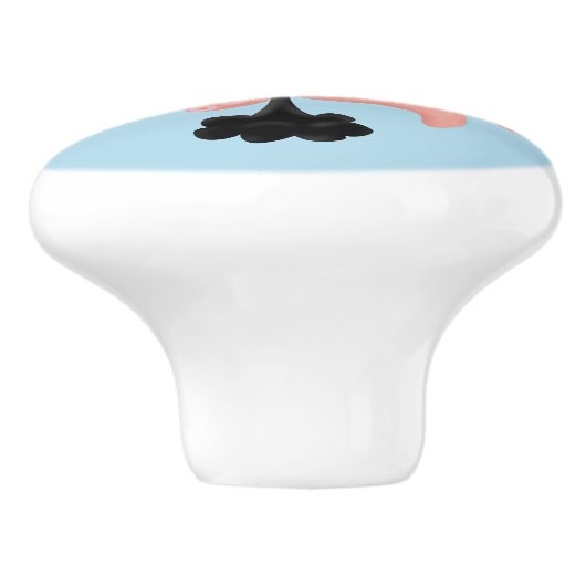 Niedlich-rosa-Kraken-Cartoon-Spaß Keramikknauf (Seitenansicht)