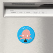 Niedlich-rosa-Kraken-Cartoon-Spaß Magnet (In Situ (Geschirrspüler))