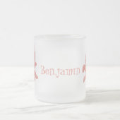 Niedlich-rosa-Kraken-Cartoon-Spaß Mattglastasse (Mittel)