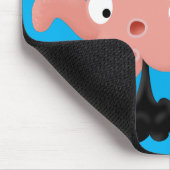 Niedlich-rosa-Kraken-Cartoon-Spaß Mousepad (Ecke)