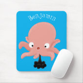Niedlich-rosa-Kraken-Cartoon-Spaß Mousepad (Mit Mouse)