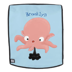 Niedlich-rosa-Kraken-Cartoon-Spaß Rucksack