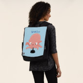 Niedlich-rosa-Kraken-Cartoon-Spaß Rucksack (Ausgewaschen)