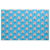 Niedlich-rosa-Kraken-Cartoon-Spaß Stoff (Fat Quarter (45,7 x 55,9 cm))