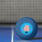 Niedlich-rosa-Kraken-Cartoon-Spaß Tischtennisball (Netto)