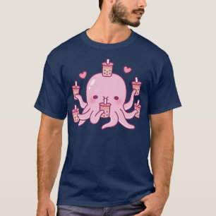 Niedlich rosa Kraken-Lieben Blubble Tee